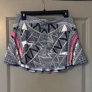 Lucky in Love Printed Tennis Skirt Size M Pickleball Golf
